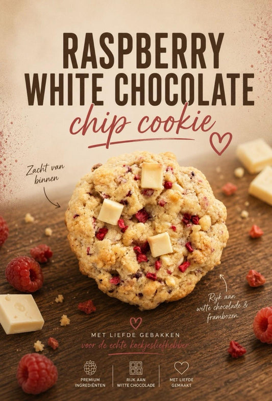 🍓 Raspberry White Chocolate Chip Cookie