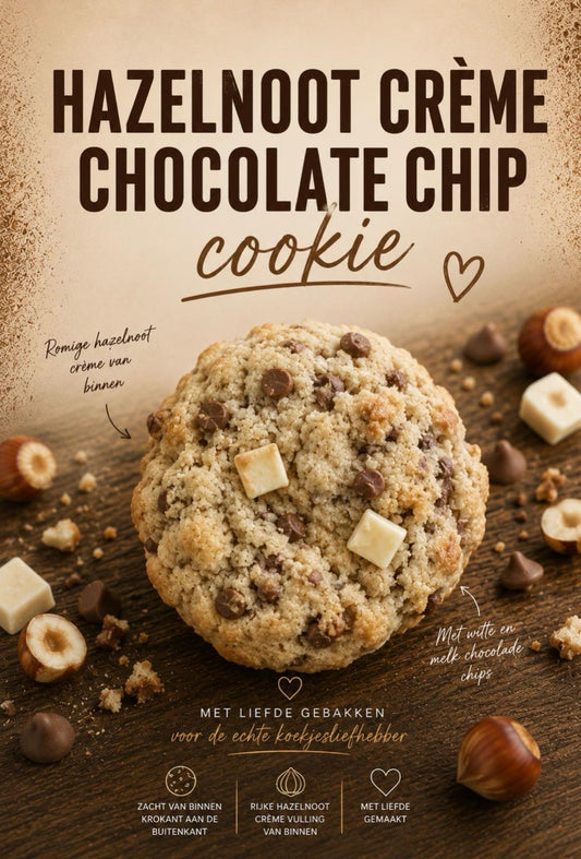 🌰 Hazelnoot Crème Chocolate Chip Cookie