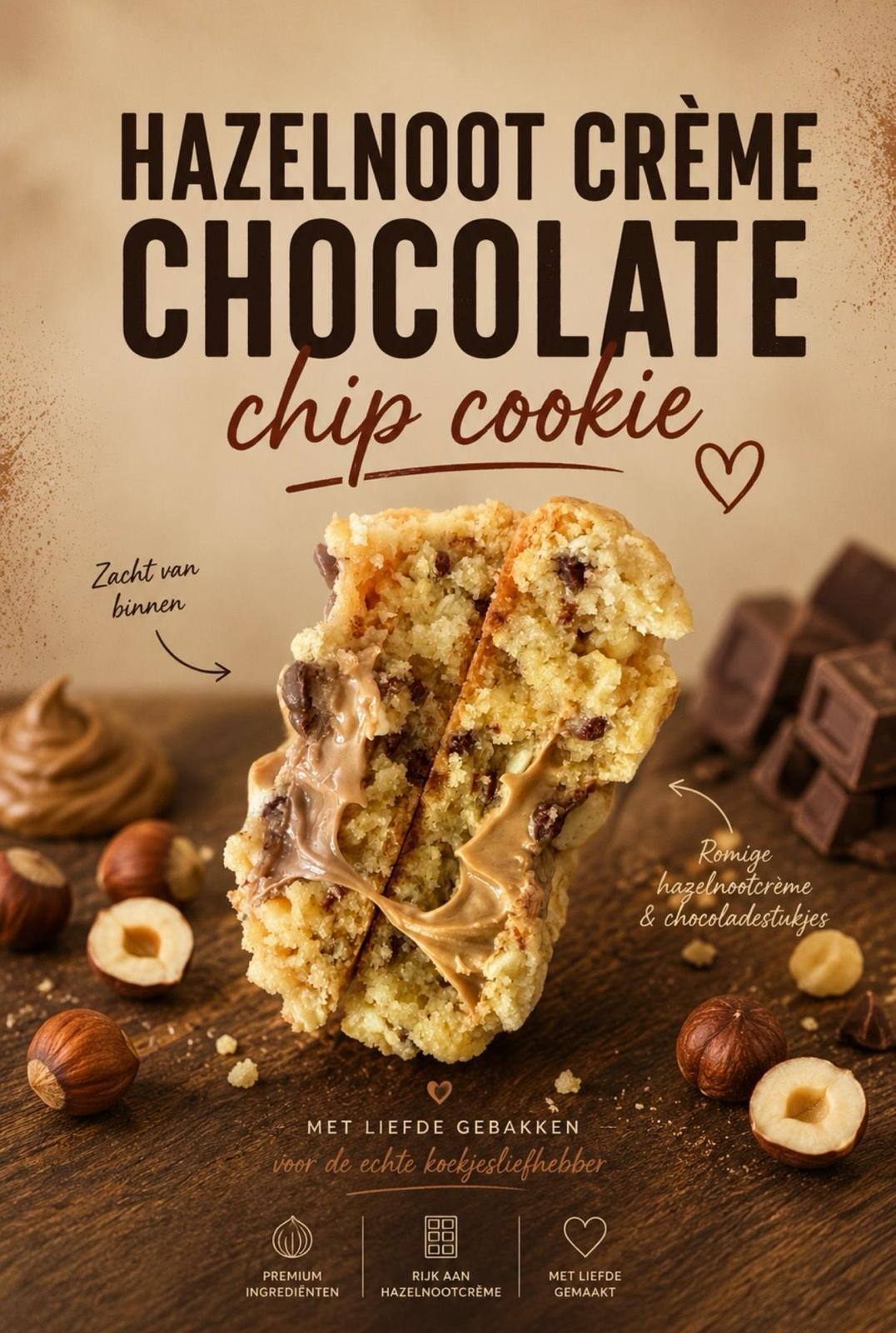 🌰 Hazelnoot Crème Chocolate Chip Cookie